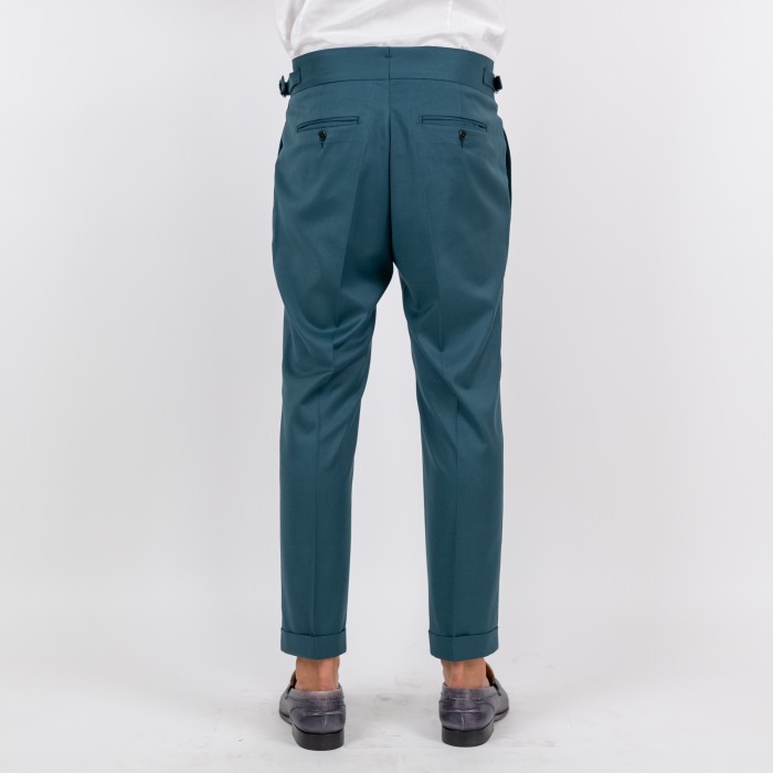 Pantalone doppia pince cintura lunga...