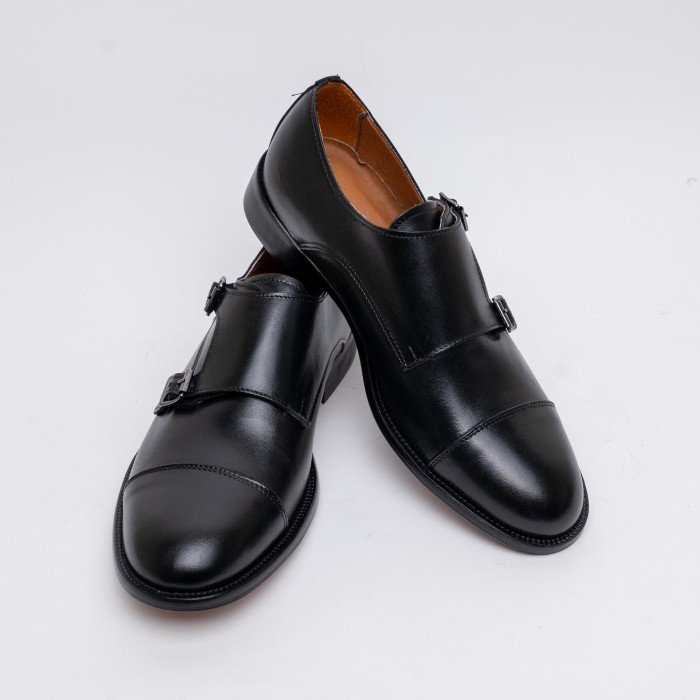 Scarpa classica doppia fibbia - nero