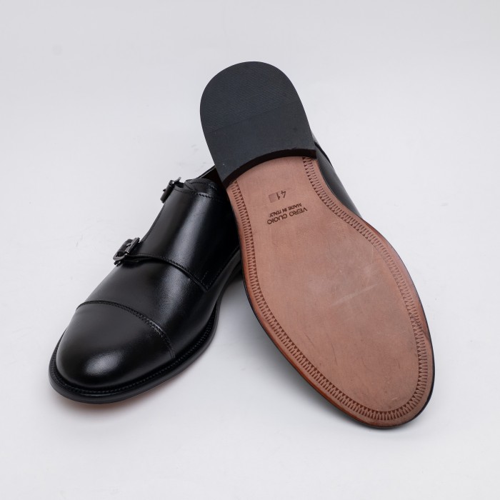 Scarpa classica doppia fibbia - nero