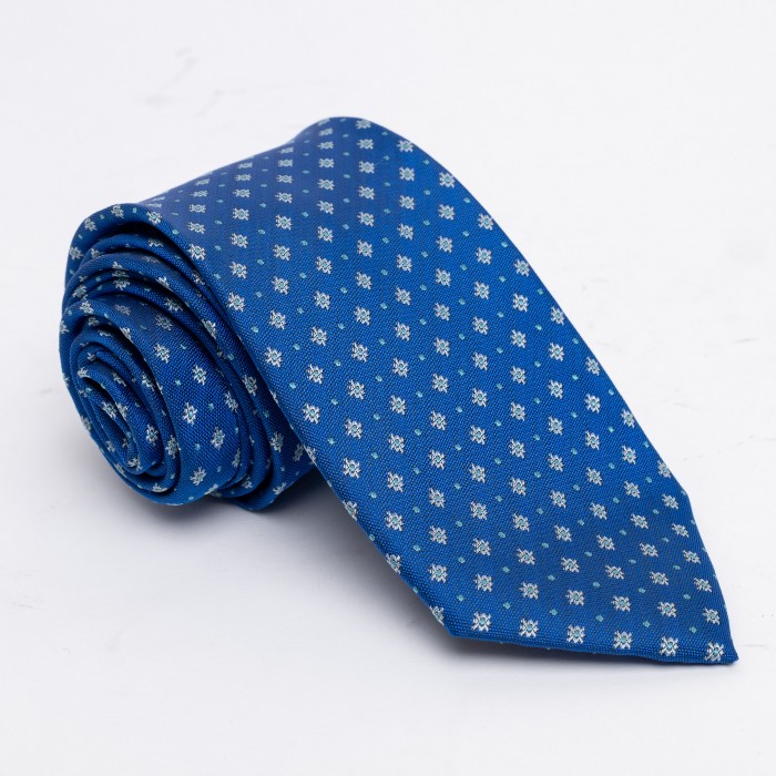 Cravatta blu fantasia
