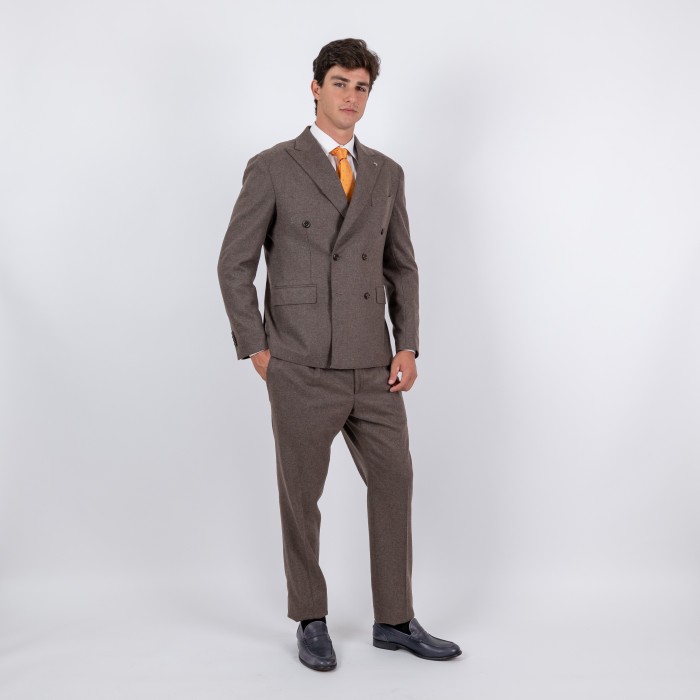 Abito doppio petto - noce