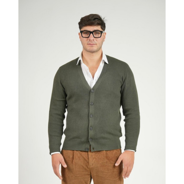 cardigan scollo a V - Verde