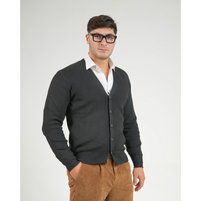 Cardigan scollo a V - Nero