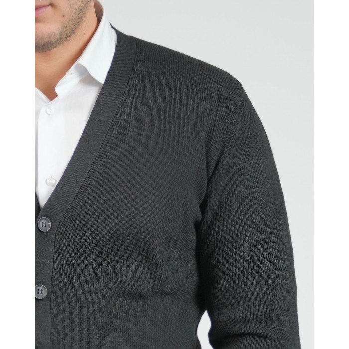 Cardigan scollo a V - Nero