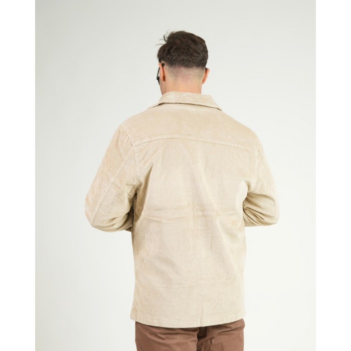 Giacca camicia in velluto - Beige