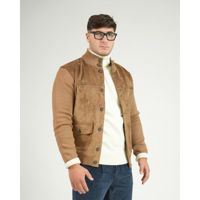 Giacca alcantara - Cammello