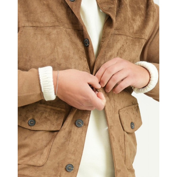 Giacca alcantara - Cammello