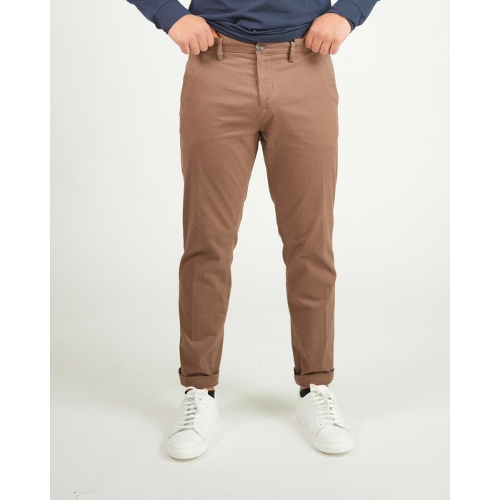 Pantalone chino tasca america - caffè