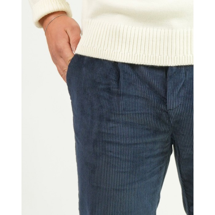 Pantalone velluto a coste - Blu