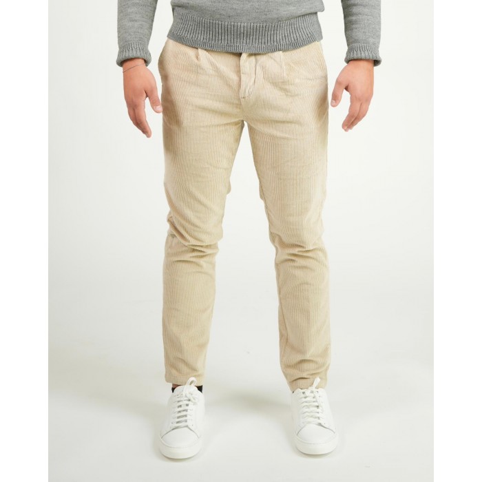 Pantalone velluto a coste - Beige