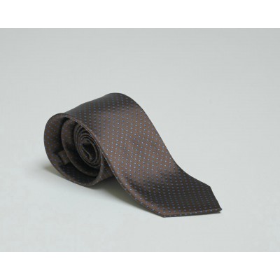 Cravatta marrone a pois