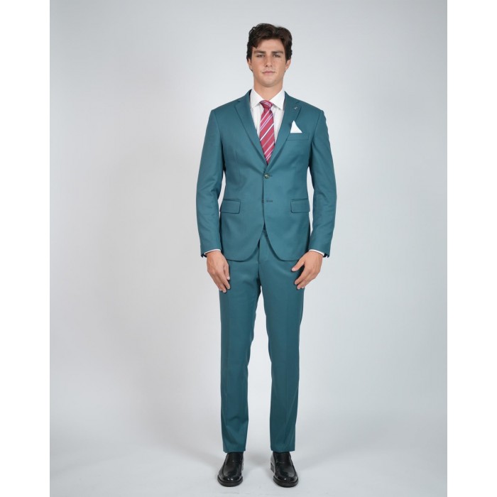 Abito monopetto - Verde petrolio