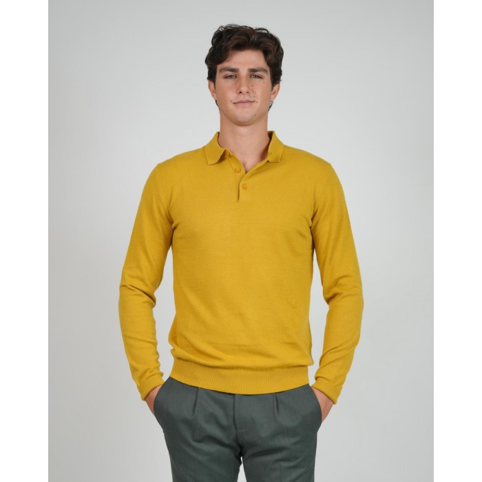 Polo in lana e cashmere - Gialla