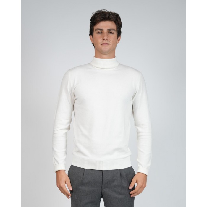 Dolcevita in lana e cashmere - Bianco