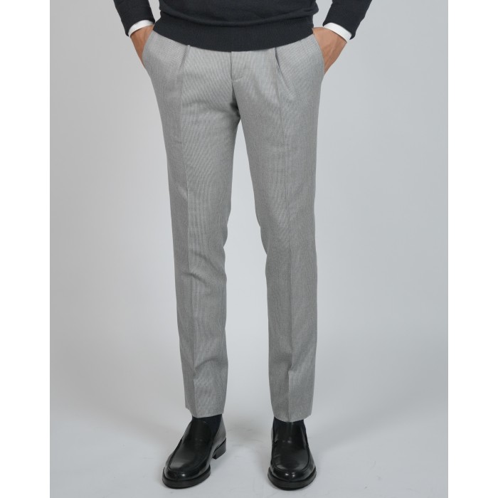 Pantalone una pince - Pied de poule