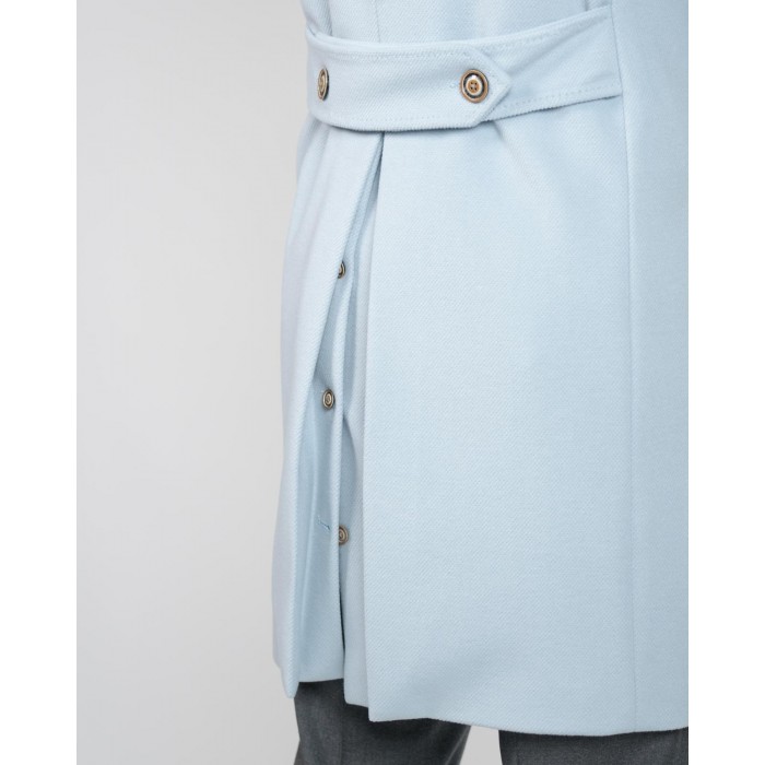 Cappotto doppio petto - Celeste