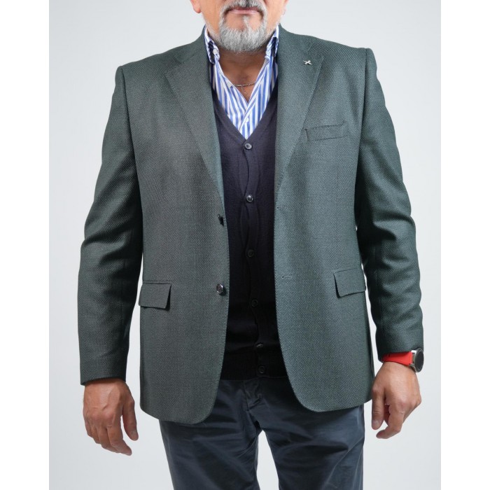 Giacca drop 4 - Verde in lana...