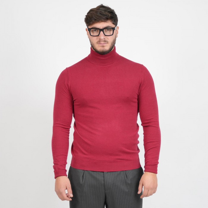 Dolcevita in lana e cashmere - Bordeaux