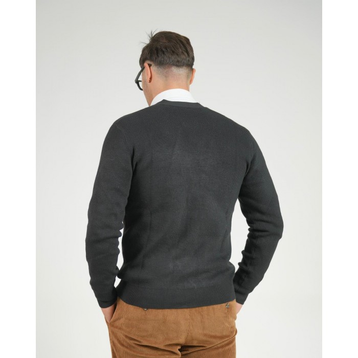 Cardigan scollo a V - Nero