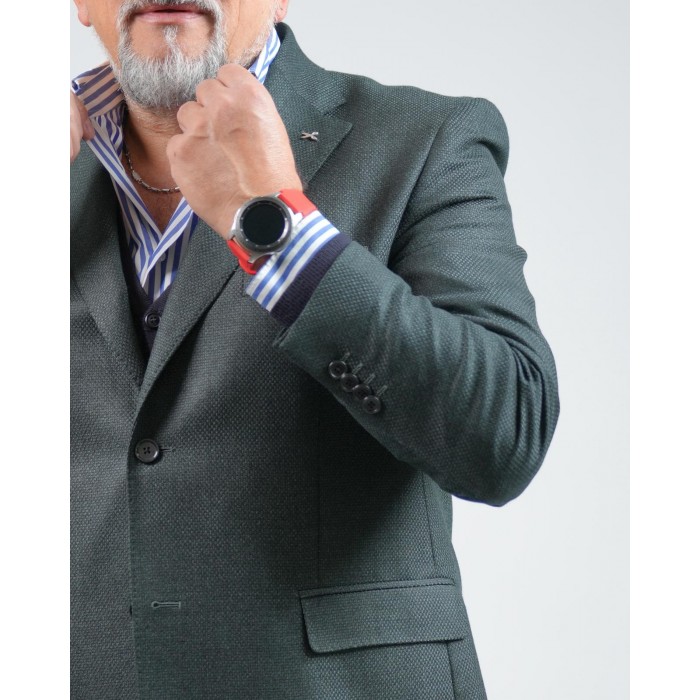 Giacca drop 4 - Verde in lana...