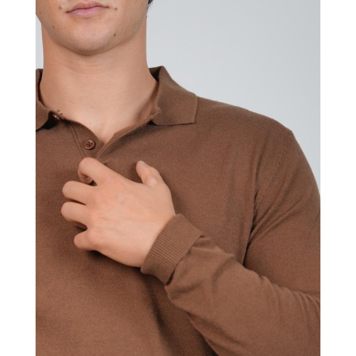 Polo in lana e cashmere - Moro