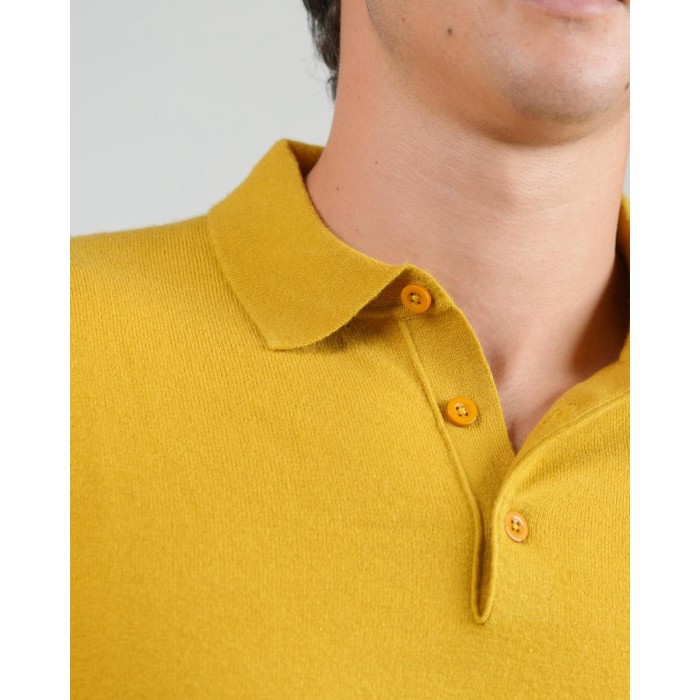 Polo in lana e cashmere - Gialla
