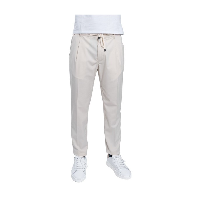 Pantalone una pince - Bianco Panna