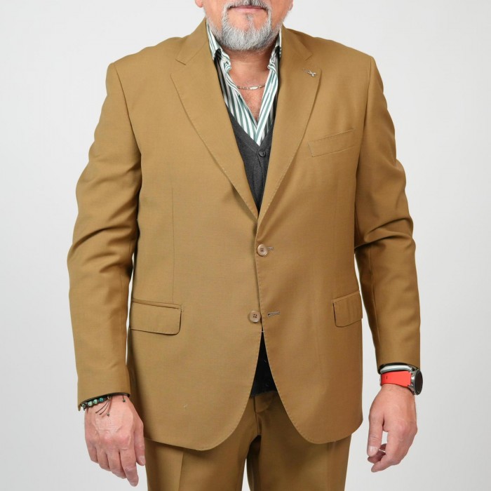 Abito monopetto cammello DROP-4
