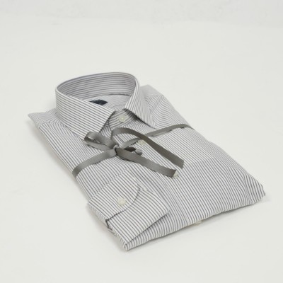 Camicia celeste e marrone a... 2