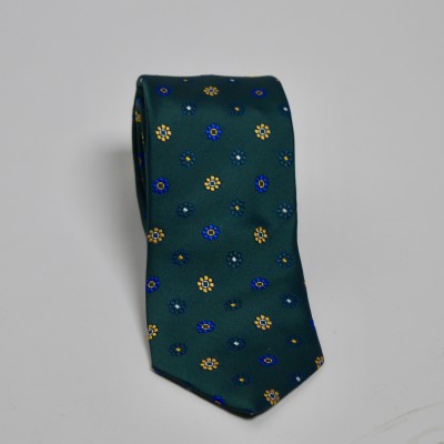 Cravatta verde fantasia
