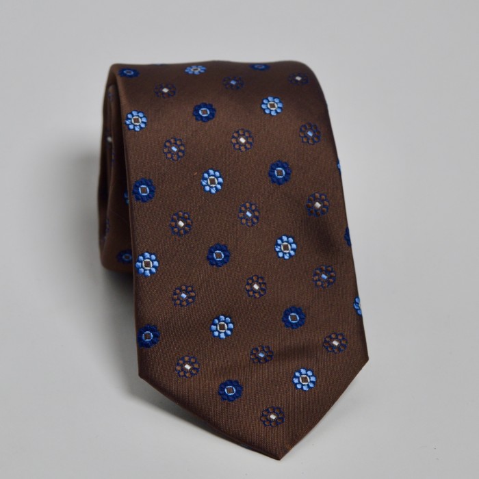 Cravatta marrone fantasia