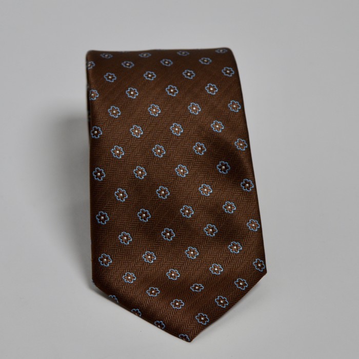 Cravatta marrone fantasia