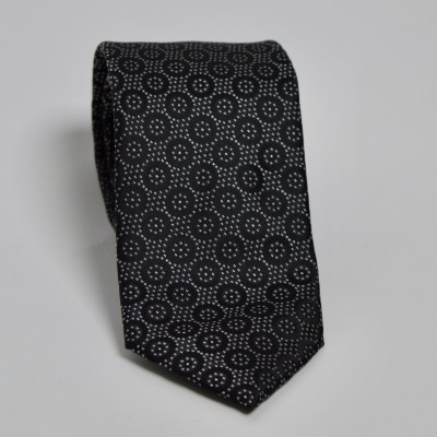 Cravatta rossa con micro pois 2