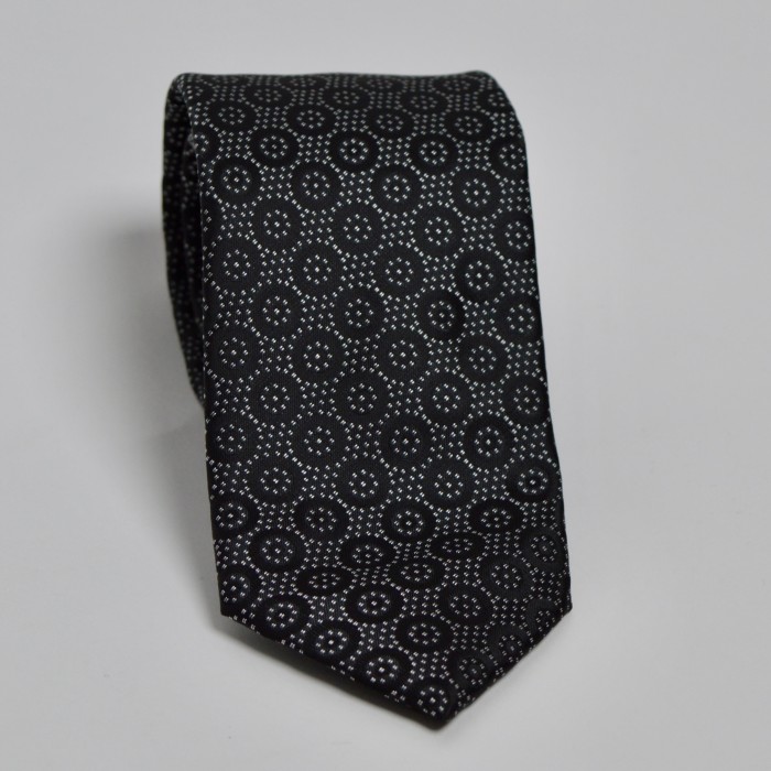 Cravatta rossa con micro pois