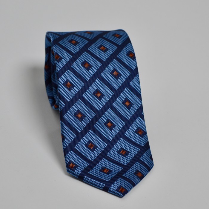 Cravatta blu fantasia