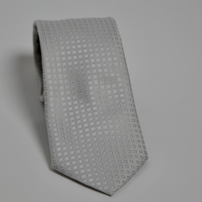 Cravatta microfantasia argento
