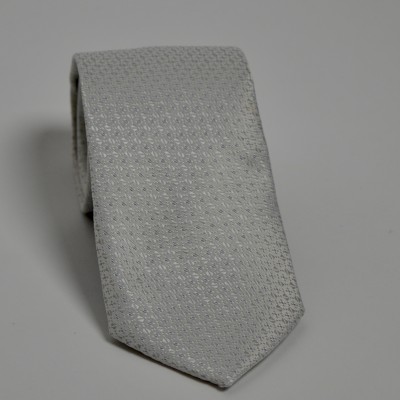 Cravatta microfantasia argento