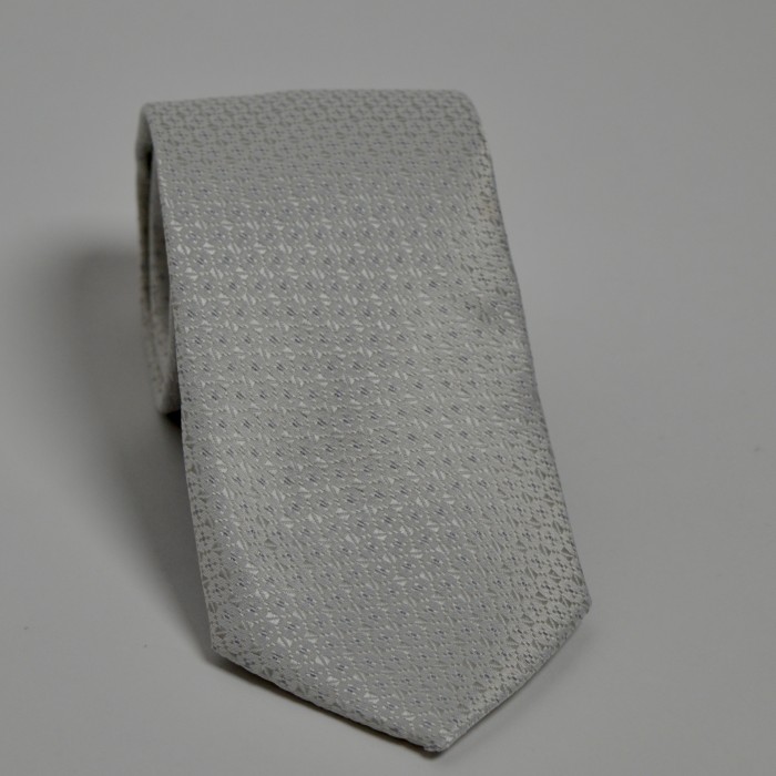 Cravatta microfantasia argento