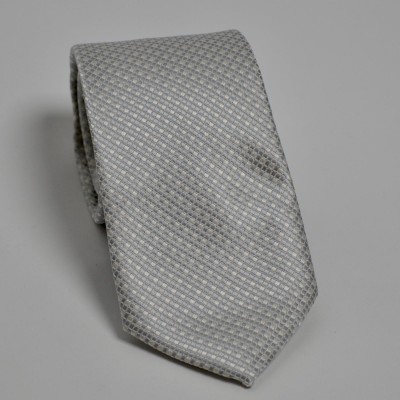 Cravatta microfantasia argento