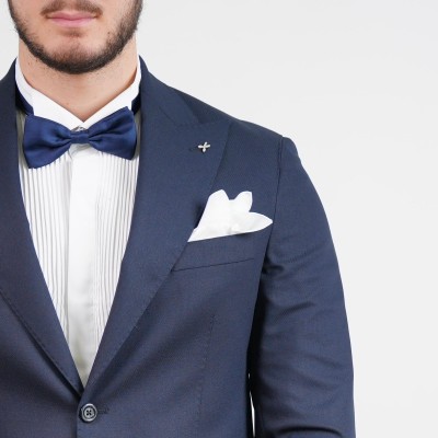 Abito monopetto blu petto a... 2