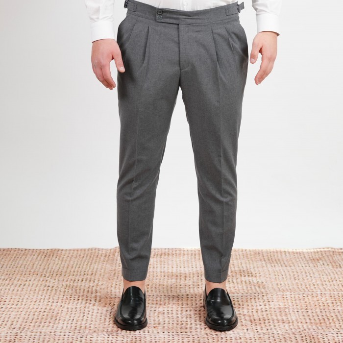 Pantalone doppia pince e cintura...