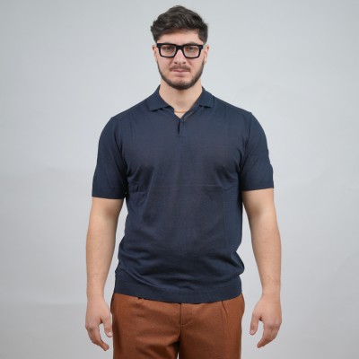 Polo 2 bottoni - Blu