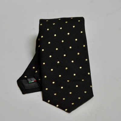 Cravatta nera a pois
