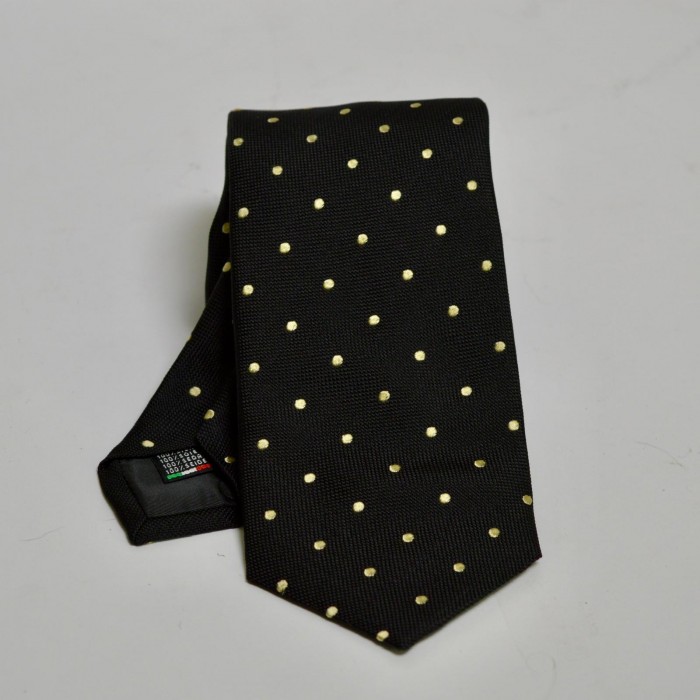Cravatta nera a pois
