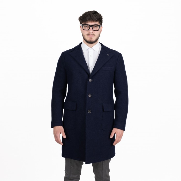 Cappotto monopetto Eleventy in lana -...