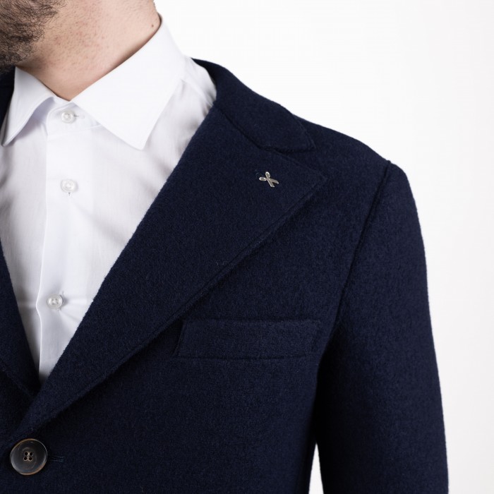 Cappotto monopetto Eleventy in lana -...