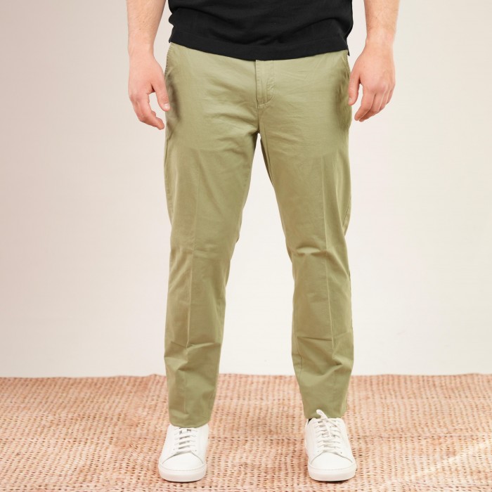 Pantalone in cotone chino - Verde