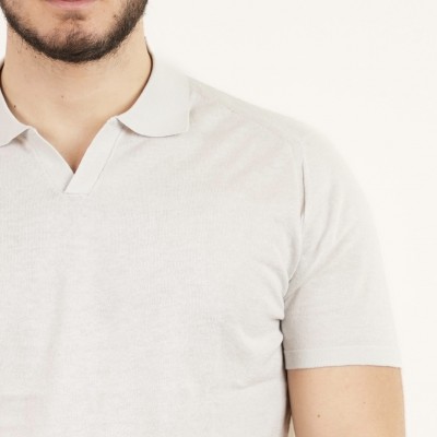 Polo in cotone collo a V -... 2