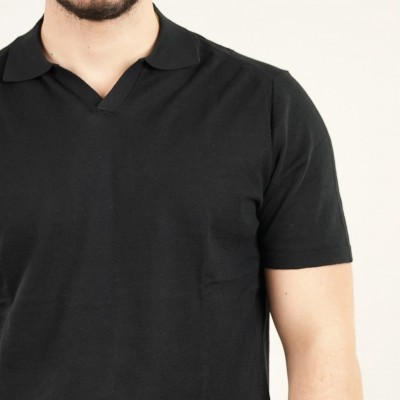 Polo in cotone collo a V -... 2