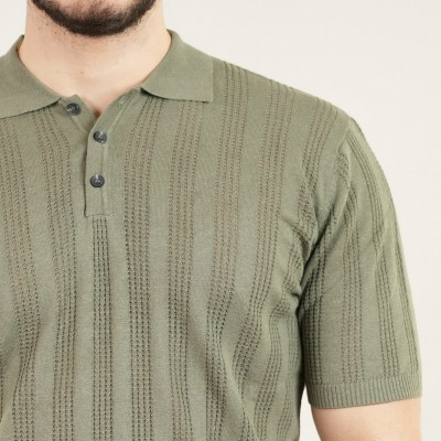 Polo in lino e cotone - Verde 2